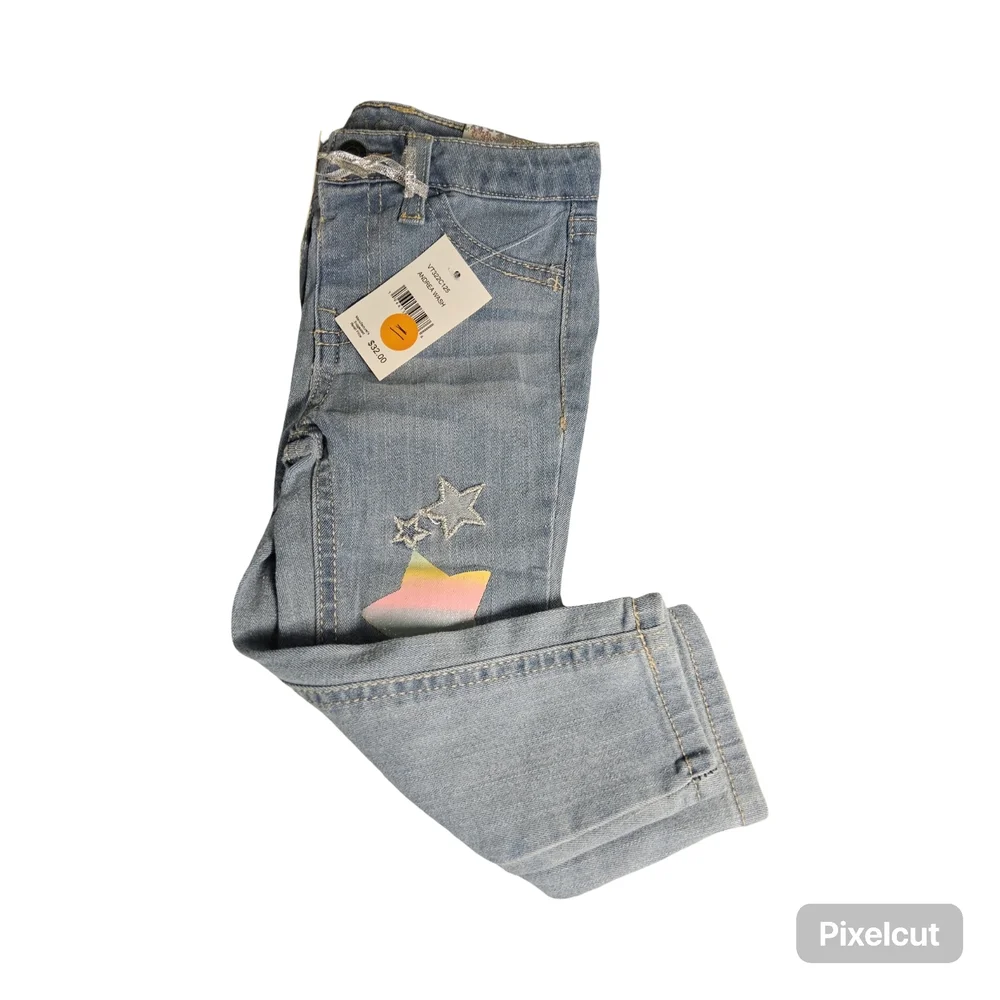 NWT Size 2T Vigoss Kids Light Blue Jeans with Star Accents